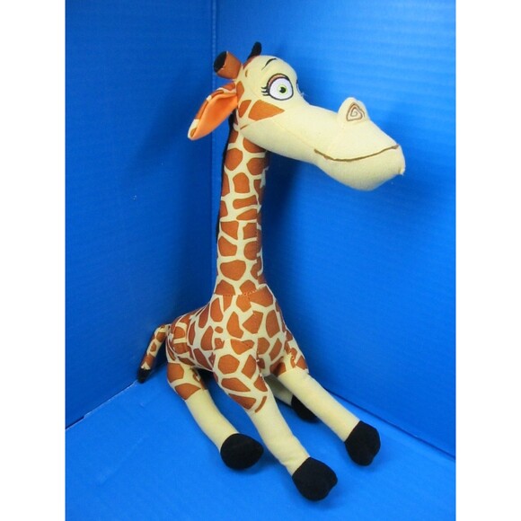 Madagascar Lot of 2 Melman Giraffe 14" & Marty Zebra 10" Plush Stuffed Animal - Picture 8 of 15